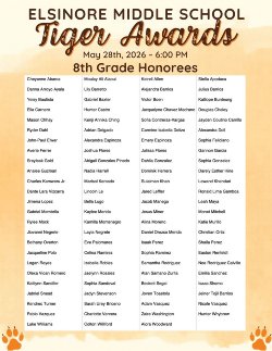 2026 Tiger Awards - 8th Graders